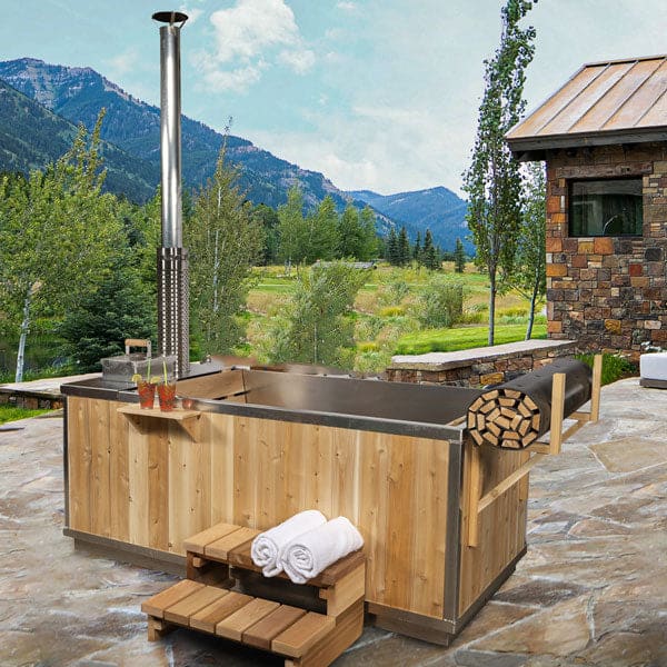 Dundalk Leisurecraft Canadian Timber Starlight Wood Burning Hot Tub
