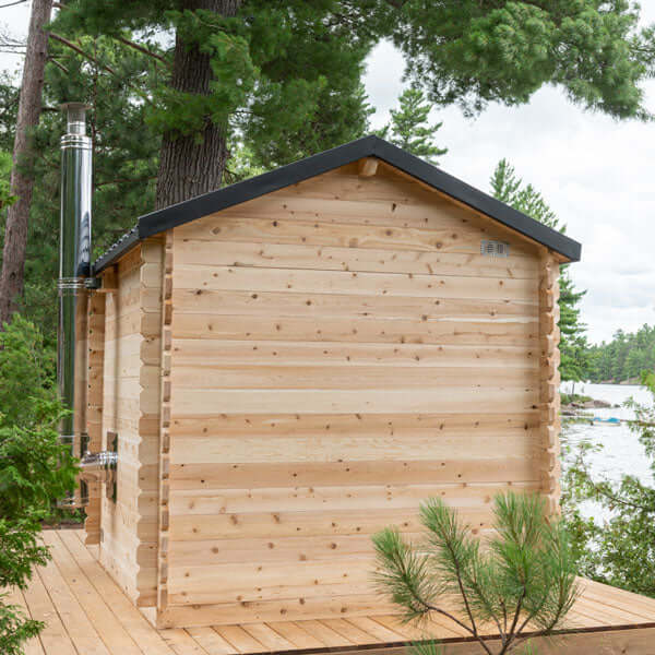 Dundalk Leisurecraft Canadian Timber Georgian Cabin Sauna with Porch