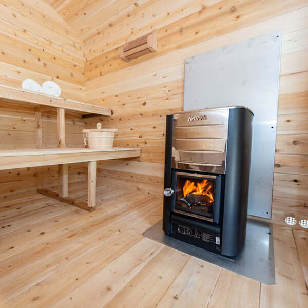 Dundalk Leisurecraft Canadian Timber Georgian Cabin Sauna with Porch