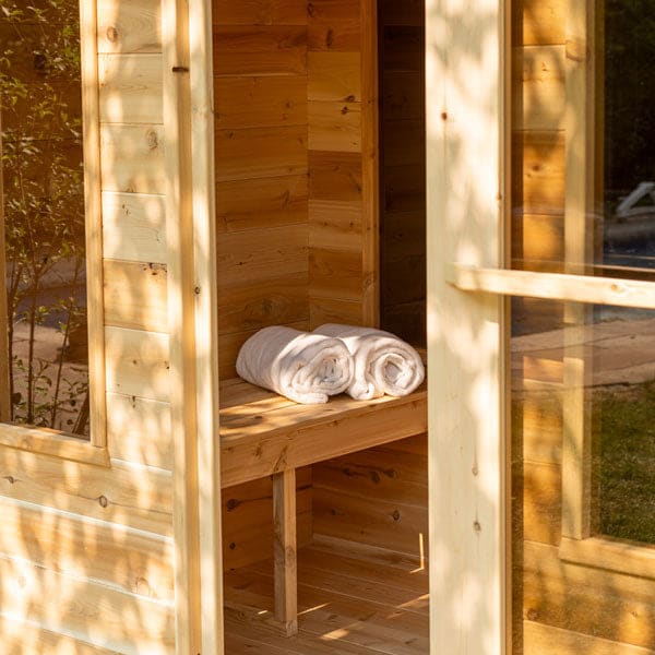 Dundalk Leisurecraft Canadian Timber Georgian Cabin Sauna + Changeroom