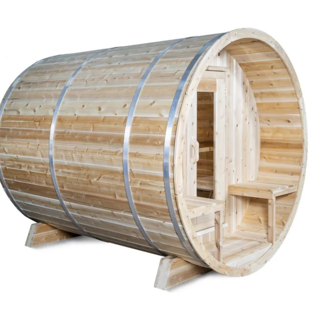 Dundalk Leisurecraft Canadian Timber Serenity Barrel Sauna with Porch
