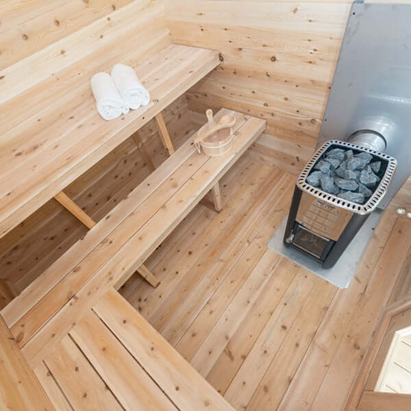 Dundalk Leisurecraft Canadian Timber Georgian Cabin Sauna with Porch