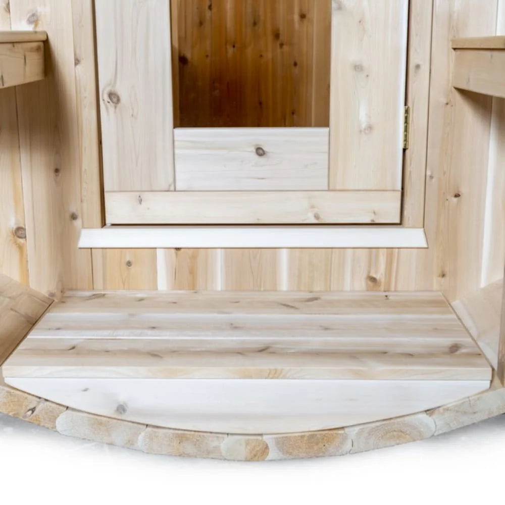Dundalk Leisurecraft Canadian Timber Serenity Barrel Sauna with Porch