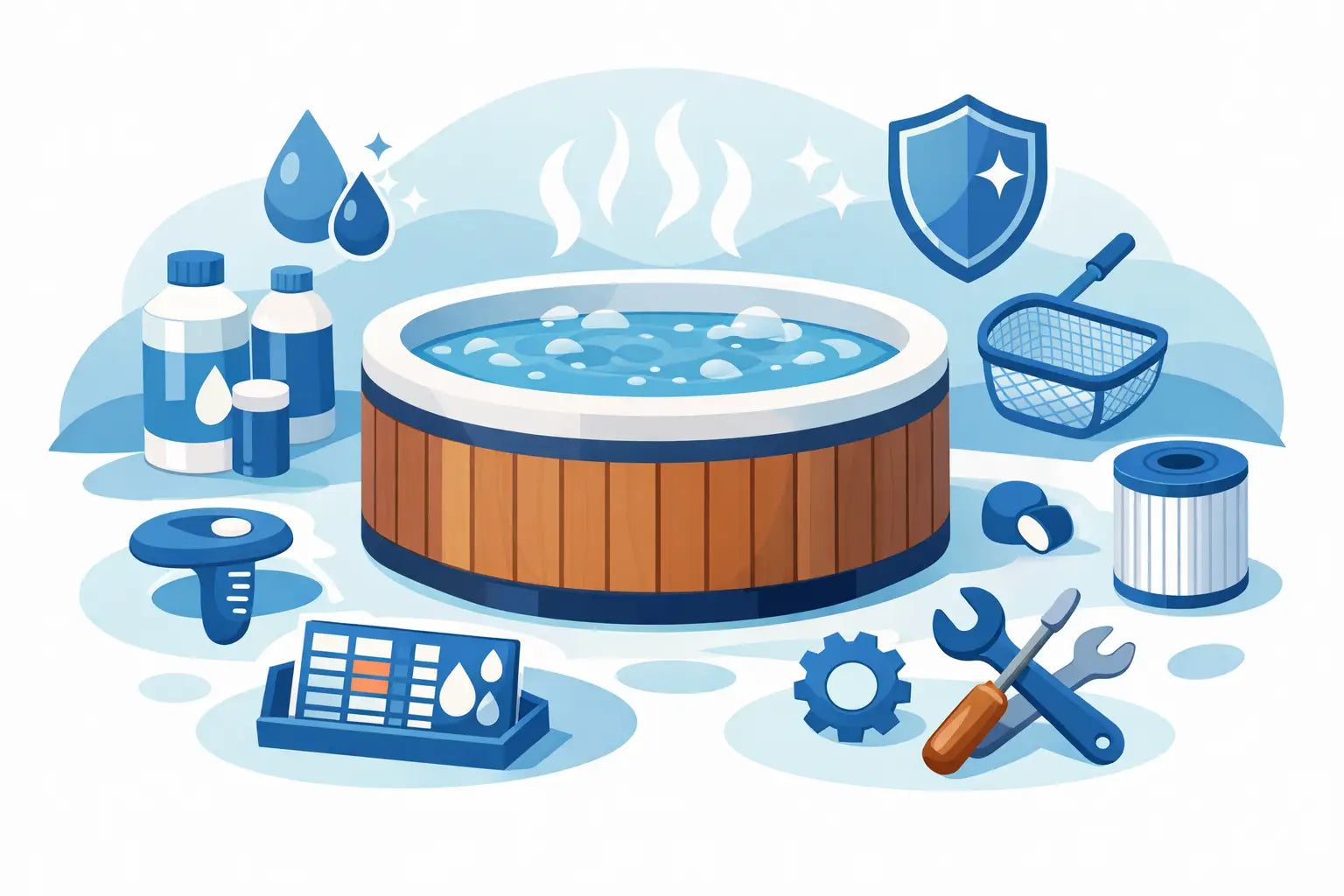 How to Maintain Hot Tub Water and Hardware