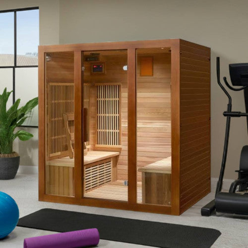 SunRay Roslyn 4-Person Indoor Infrared Cedar Sauna