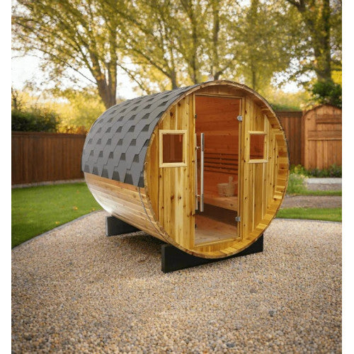SunRay Galley 4-Person Traditional Barrel Sauna
