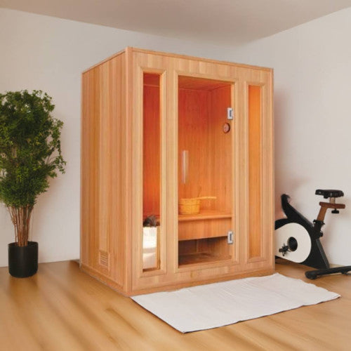 SunRay Southport 3-Person Indoor Traditional Sauna Single Bench