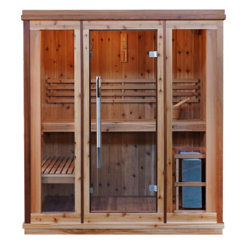 SunRay Hampton 3 Person Indoor Traditional Sauna Double Bench
