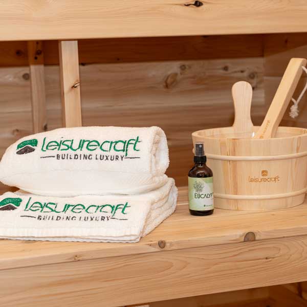 Dundalk Leisurecraft Canadian Timber Georgian Cabin Sauna with Porch