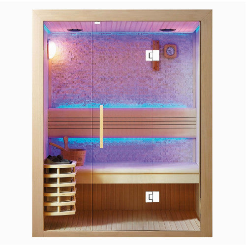 SunRay Rockledge 2-Person Luxury Indoor Traditional Sauna with 4.5kW Harvia Heater