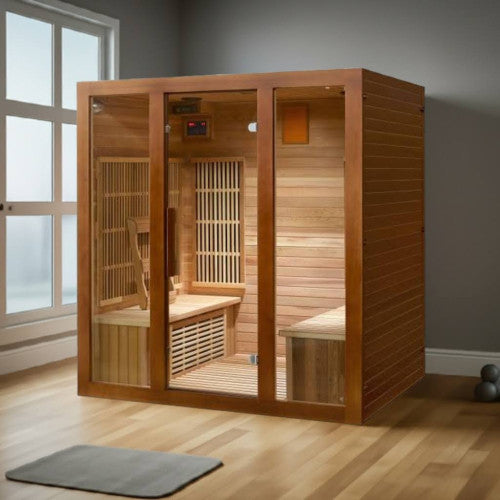 SunRay Roslyn 4-Person Indoor Infrared Cedar Sauna
