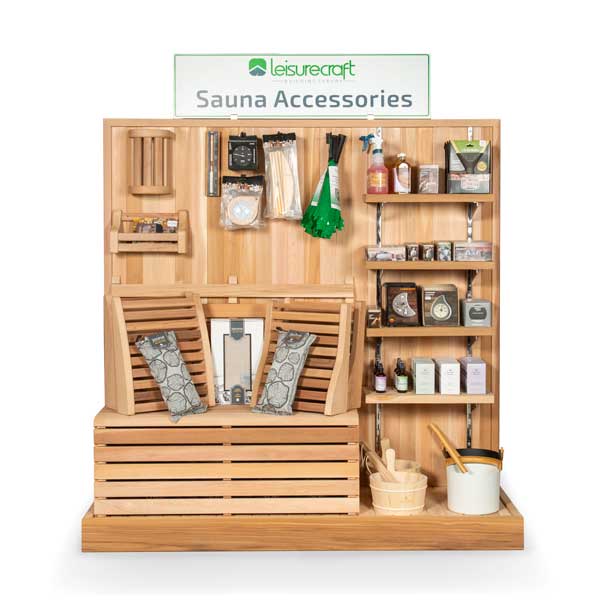32x74" Sauna Accesory Display Stand (Stand Only, No Contents)