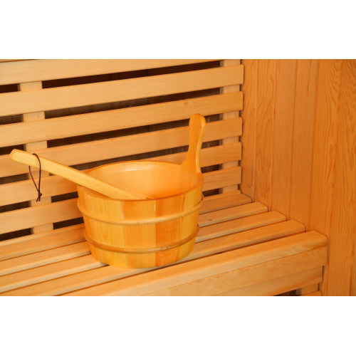 SunRay Southport 3-Person Indoor Traditional Sauna Single Bench