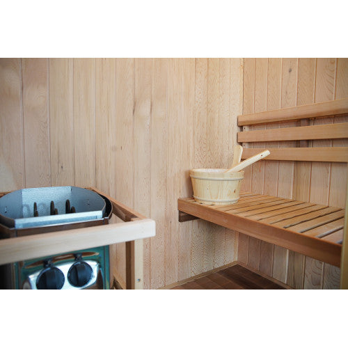 SunRay Ashton 1-2 Person Indoor Traditional Sauna Harvia Heater