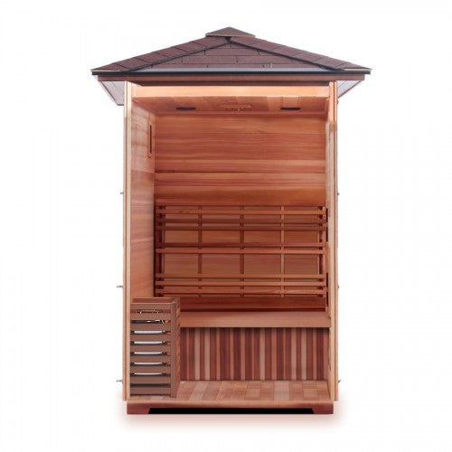 Sunray Bristow 2-Person Outdoor Wet/Dry Traditional Sauna with Harvia Heater