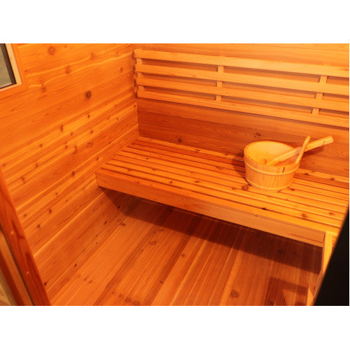 SunRay Seneca 3-Person Contemporary Outdoor Sauna With Harvia Heater