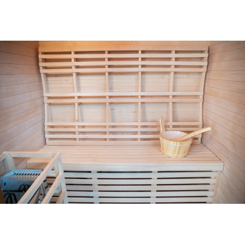 SunRay Waverly 3-Person Outdoor Traditional Sauna With Harvia Heater