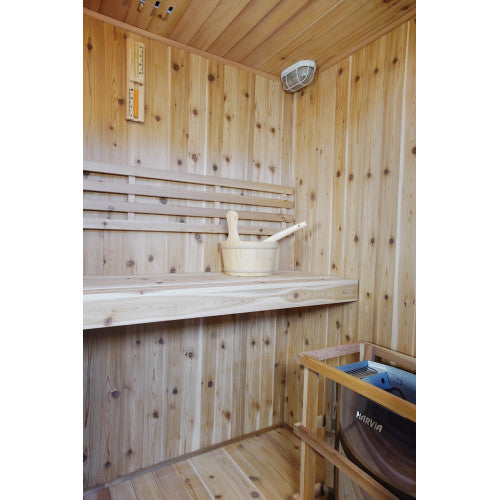 SunRay Hampton 3 Person Indoor Traditional Sauna Double Bench