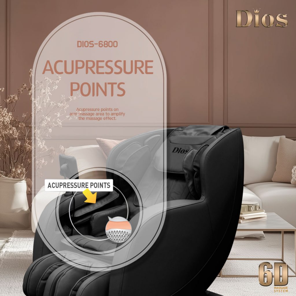 [Pre-Order 8-25-2025] Dios Massage Chair 6D Dual Core Air Roller SL-track Dios-6800 Beige/White