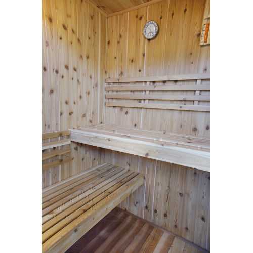 SunRay Hampton 3 Person Indoor Traditional Sauna Double Bench
