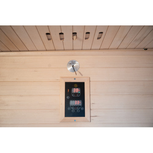 Sunray Bristow 2-Person Outdoor Wet/Dry Traditional Sauna with Harvia Heater
