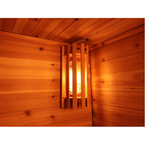 SunRay Denali 4-Person Contemporary Outdoor Sauna with Harvia Heater