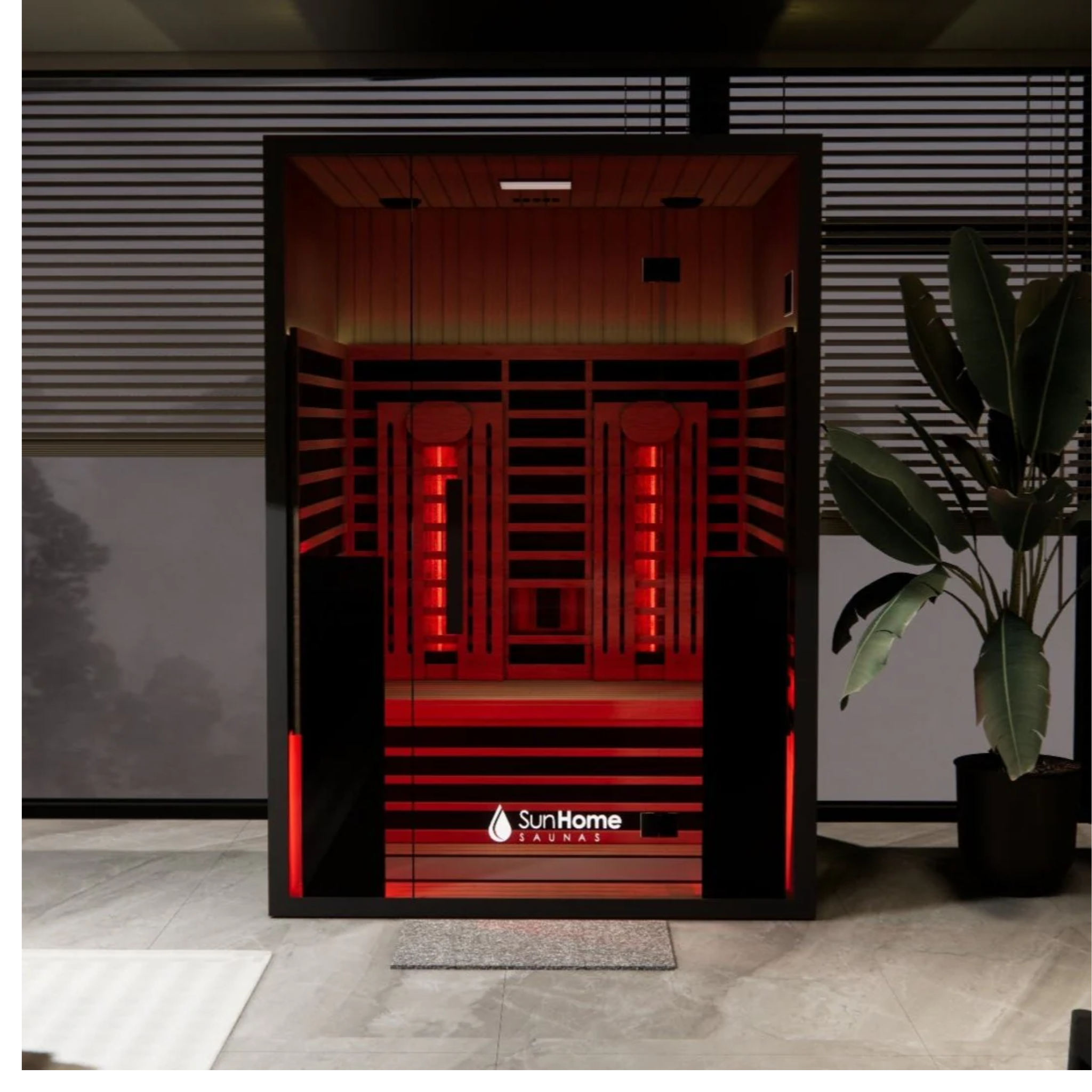 Sun Home Eclipse™ 2-Person Red Light & Infrared Sauna